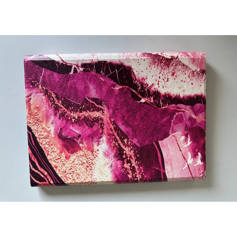Pink Marble Wireless Bluetooth Keyboard Tablet Case Folio Cover